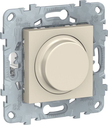 Светорегулятор поворотно-нажимной без рамки Schneider Electric Unica New 5-200Вт бежевый картинка